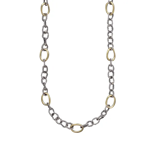 Twisted Link with Brass Rings Chain - 20 Inch By Waxing Poetic