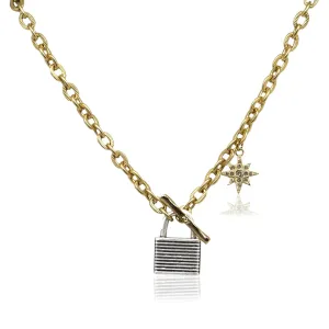 TWO TONE KEEPSAKE STARDUST NECKLACE