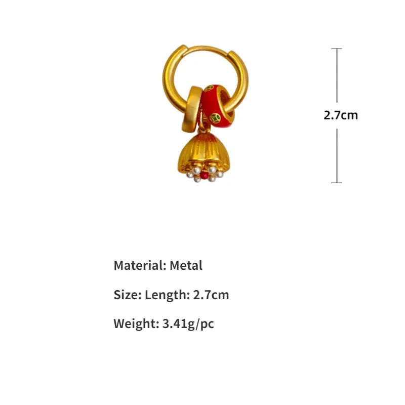 VAIGE Elegant Geometric Lotus Bud Drop Earrings