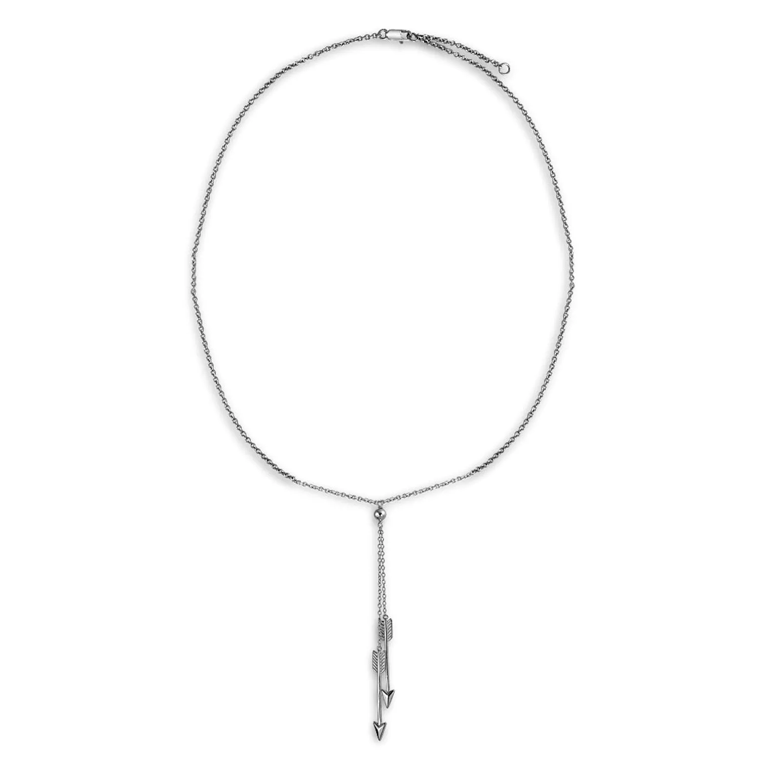 Vertical Dangle Lariat Pendant Necklace for Teens 14K Gold Plated Sterling Silver