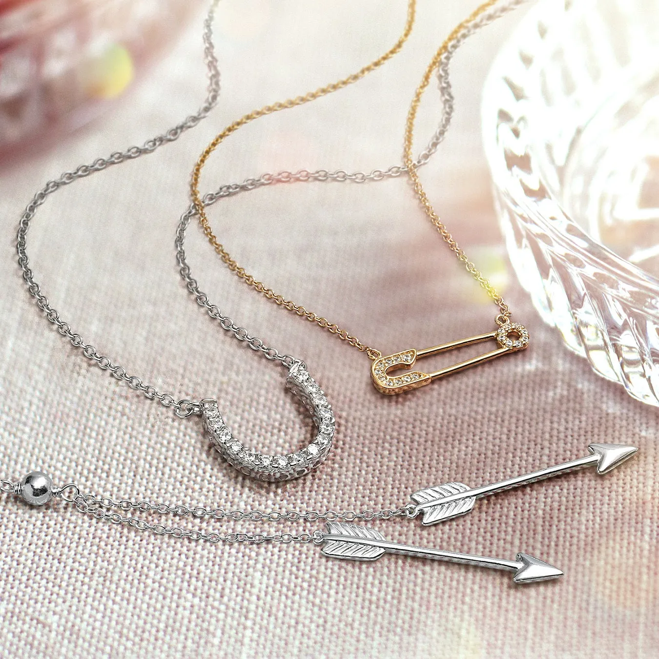 Vertical Dangle Lariat Pendant Necklace for Teens 14K Gold Plated Sterling Silver