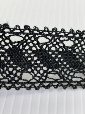 Vintage? Modern? Intricate Black Lace Trim 35mm wide