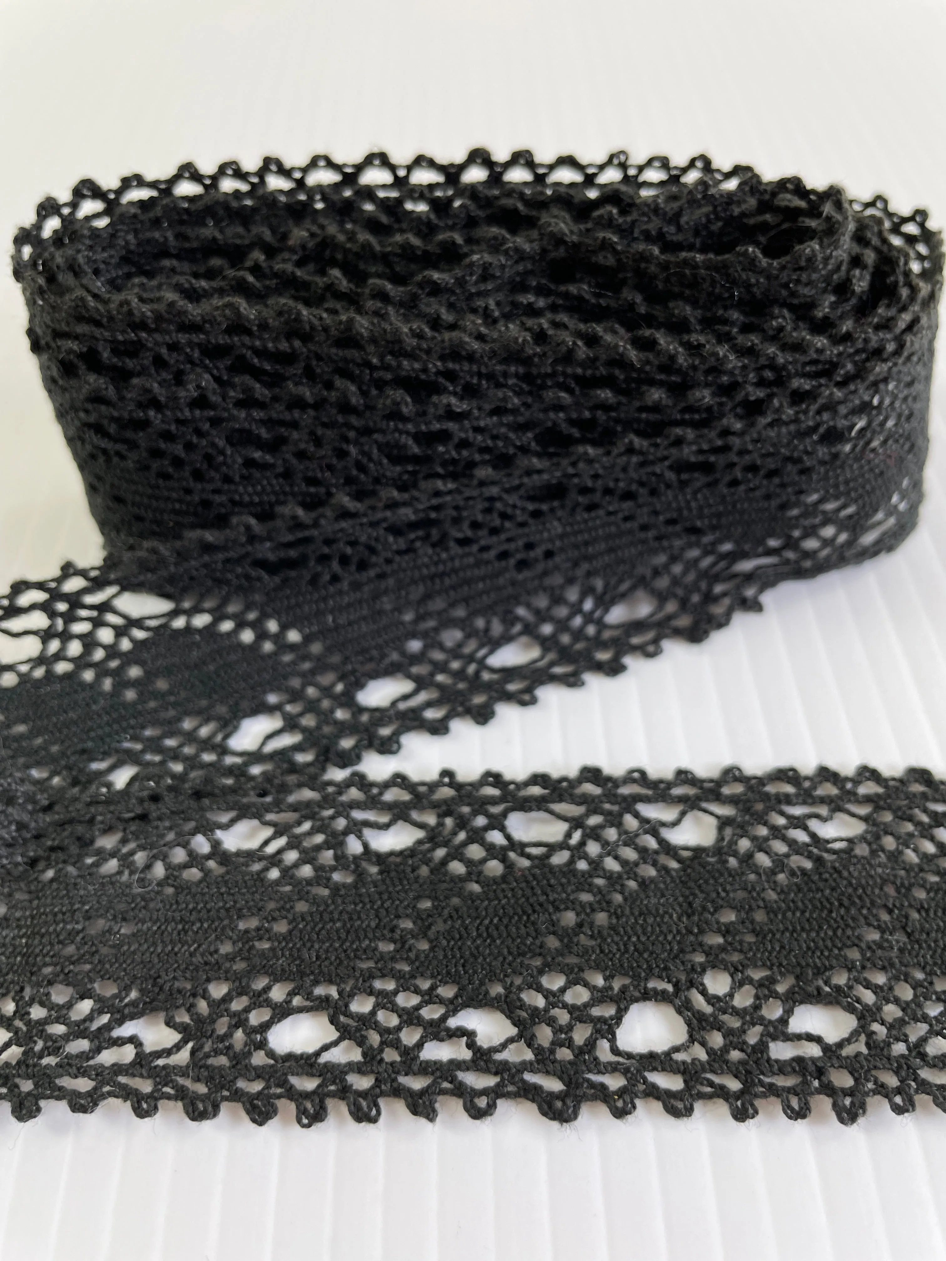 Vintage? Modern? Intricate Black Lace Trim 35mm wide