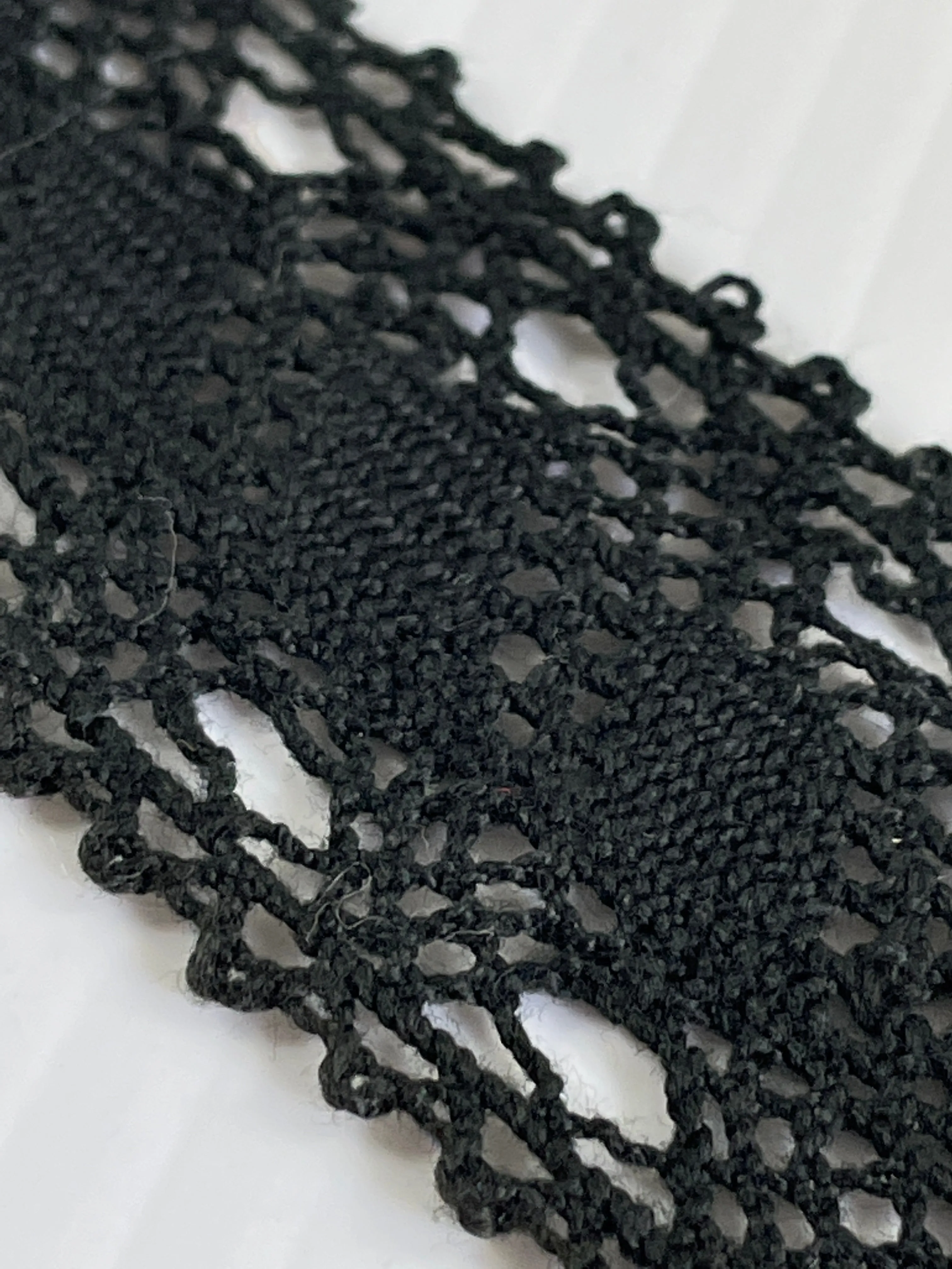 Vintage? Modern? Intricate Black Lace Trim 35mm wide