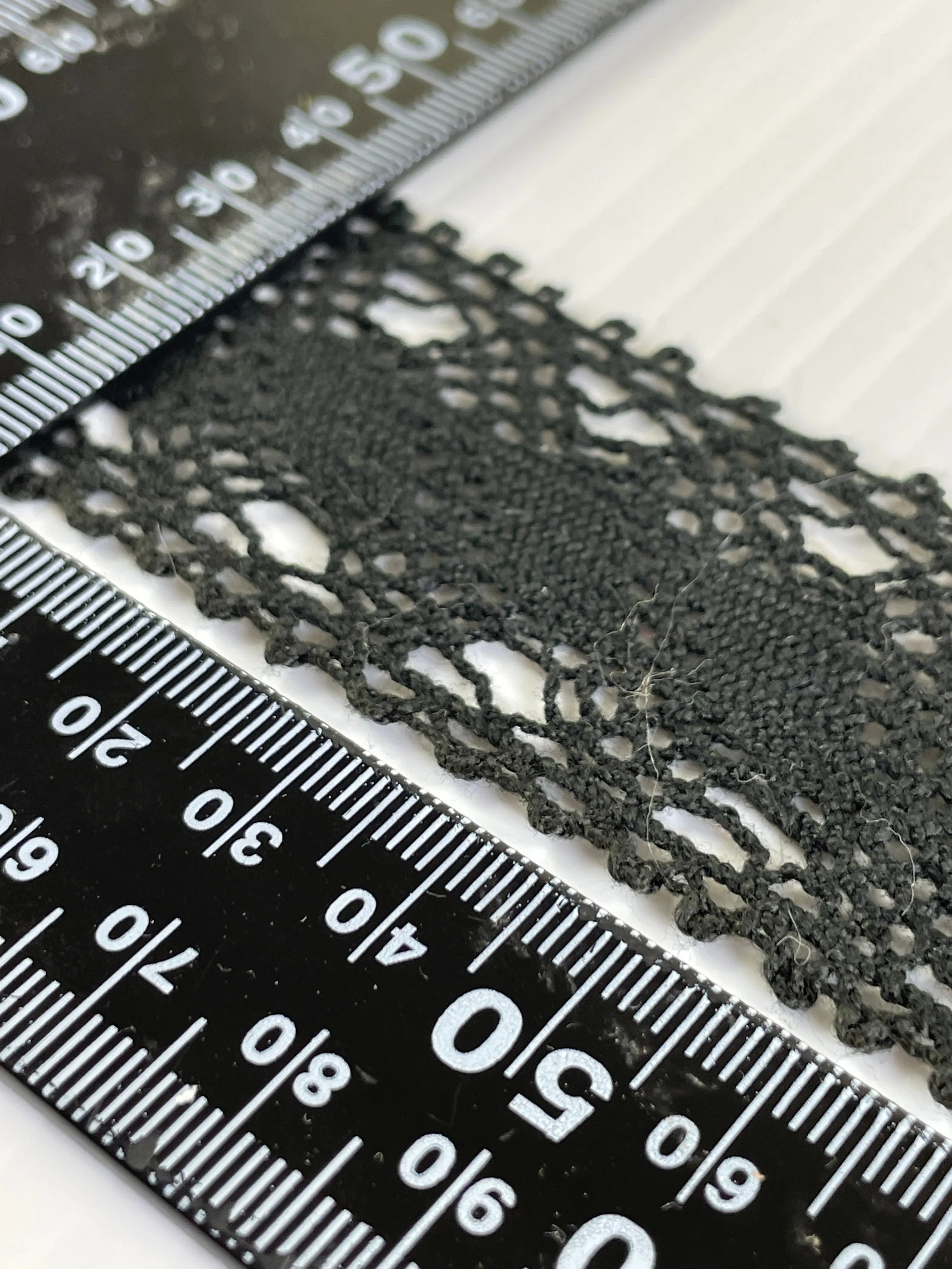 Vintage? Modern? Intricate Black Lace Trim 35mm wide