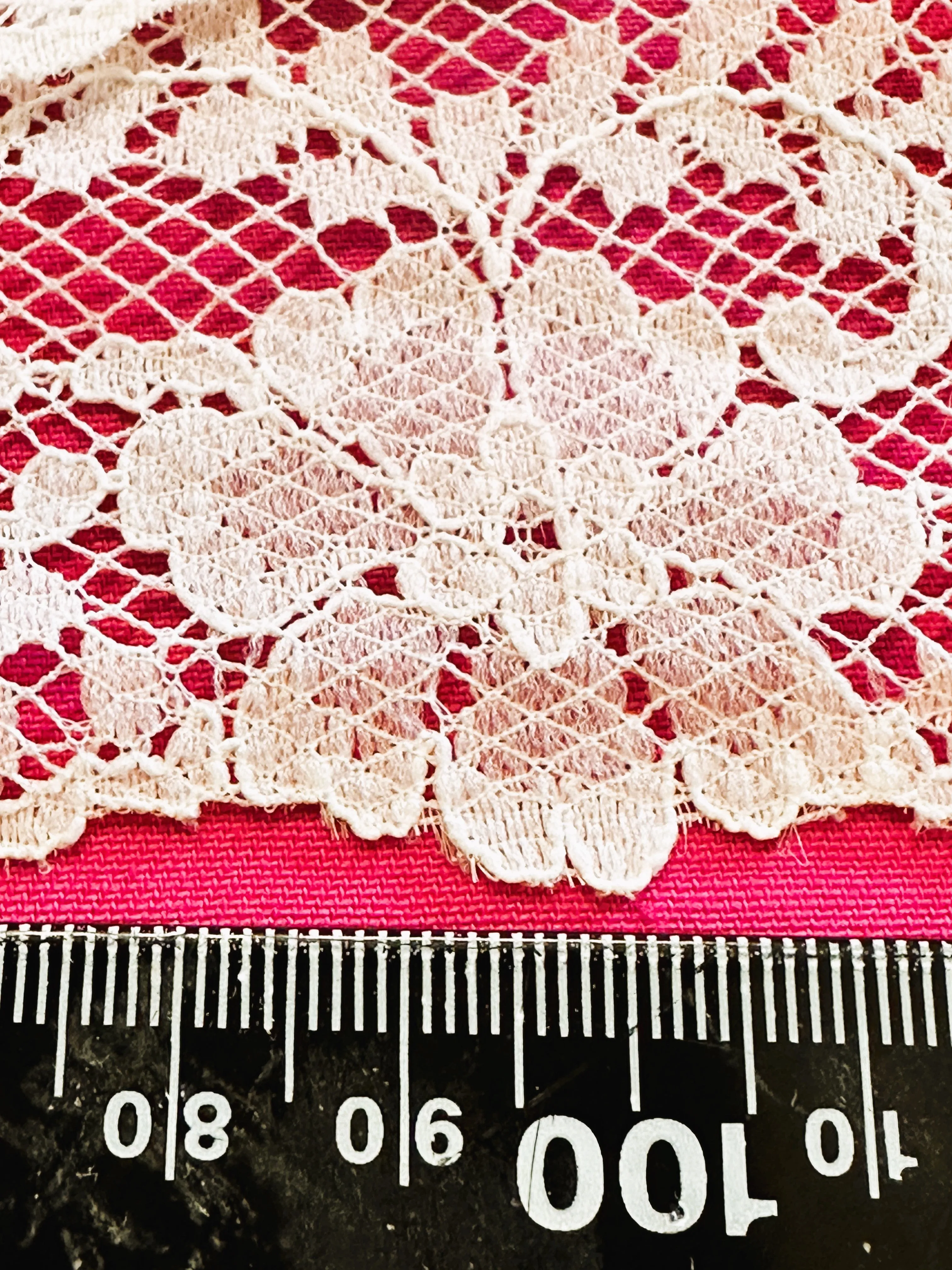 Vintage Trim Rayon 1973 Intricate White Lace Nottingham Richex 60mm Wide