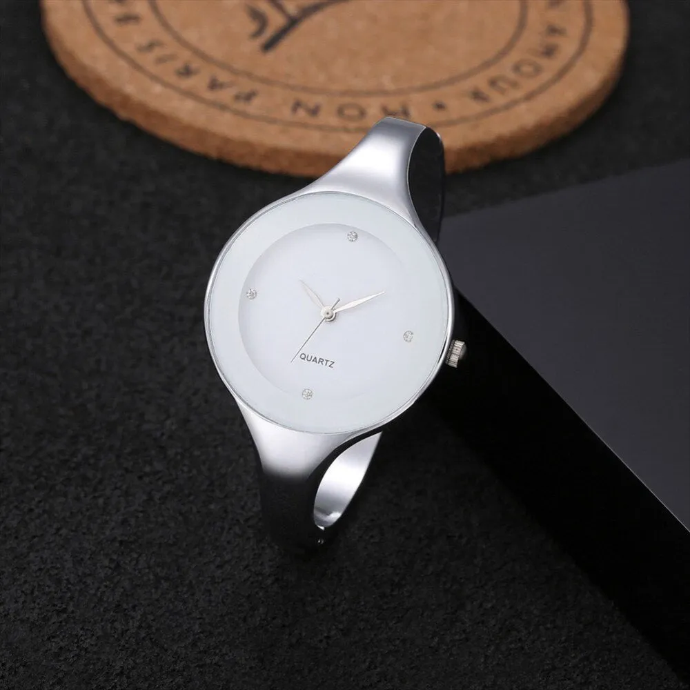 women's stainless strapwatch clasp bracelets quartz stylish wrist watch ✈️ free.shipping