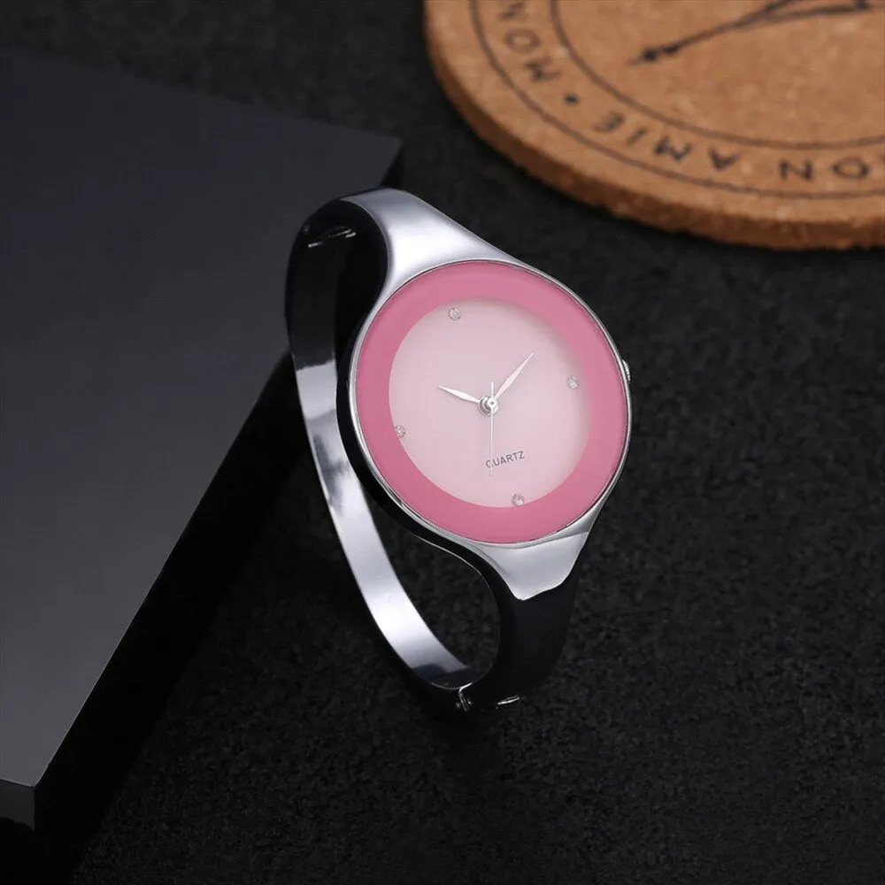 women's stainless strapwatch clasp bracelets quartz stylish wrist watch ✈️ free.shipping