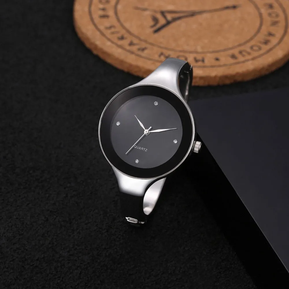 women's stainless strapwatch clasp bracelets quartz stylish wrist watch ✈️ free.shipping