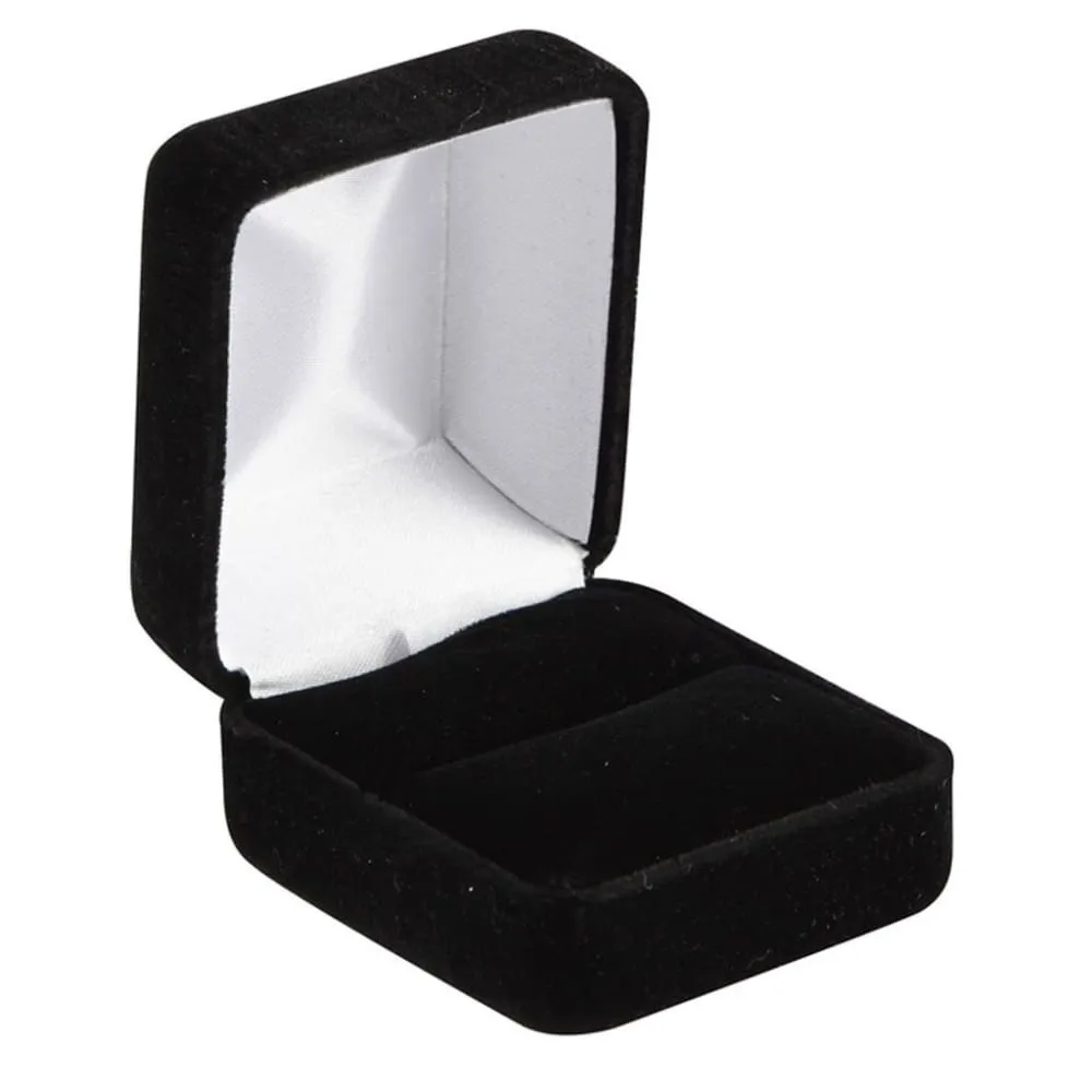 Zaire Black Ceramic Wedding Band Set With Black Cherry Wood Inlaid - 6mm - 10mm